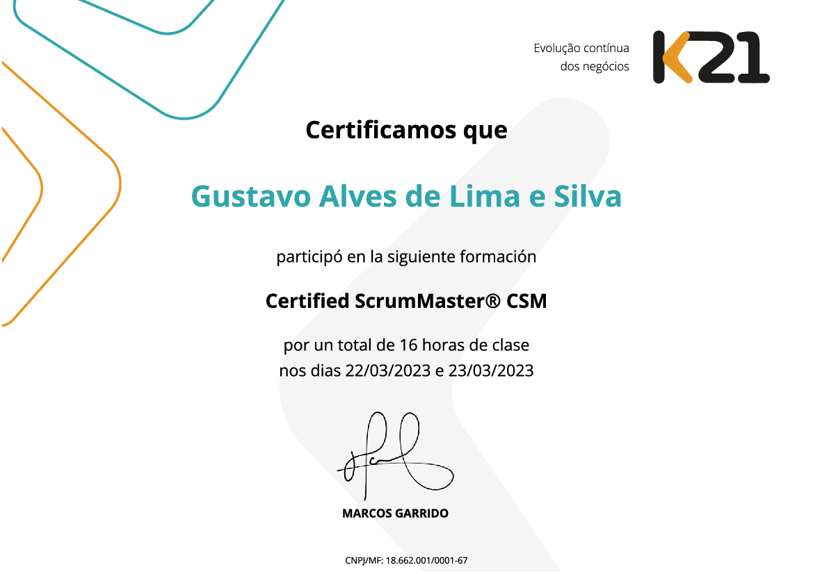 Certificado K21